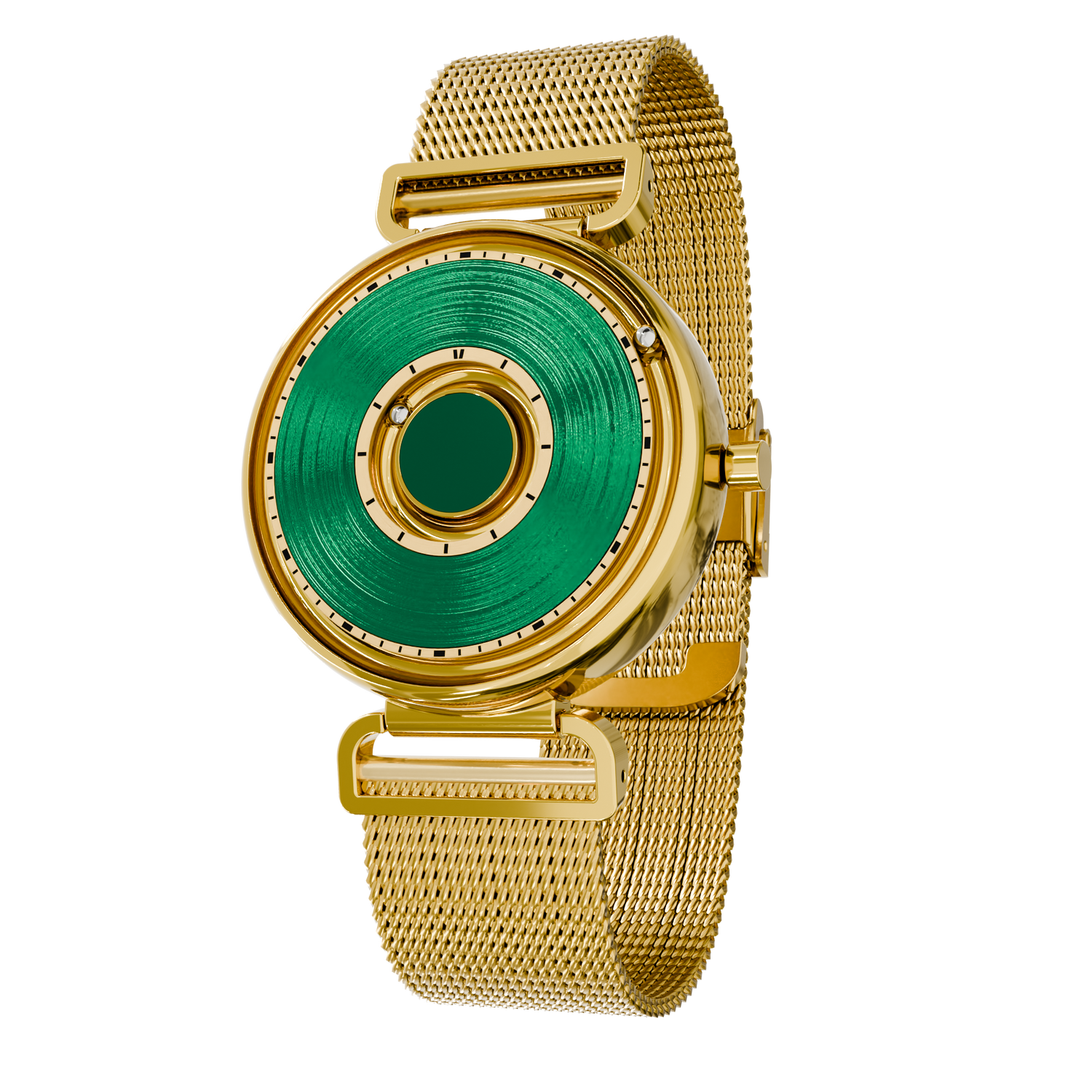 Bella Gold Green Bracelet en maille or