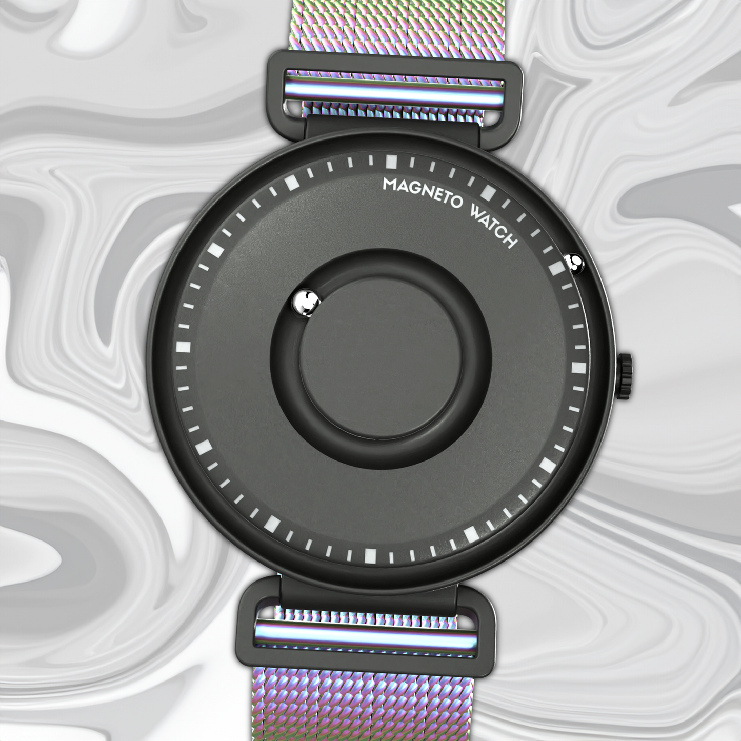 Fusion Black bracelet en maille flip-flop