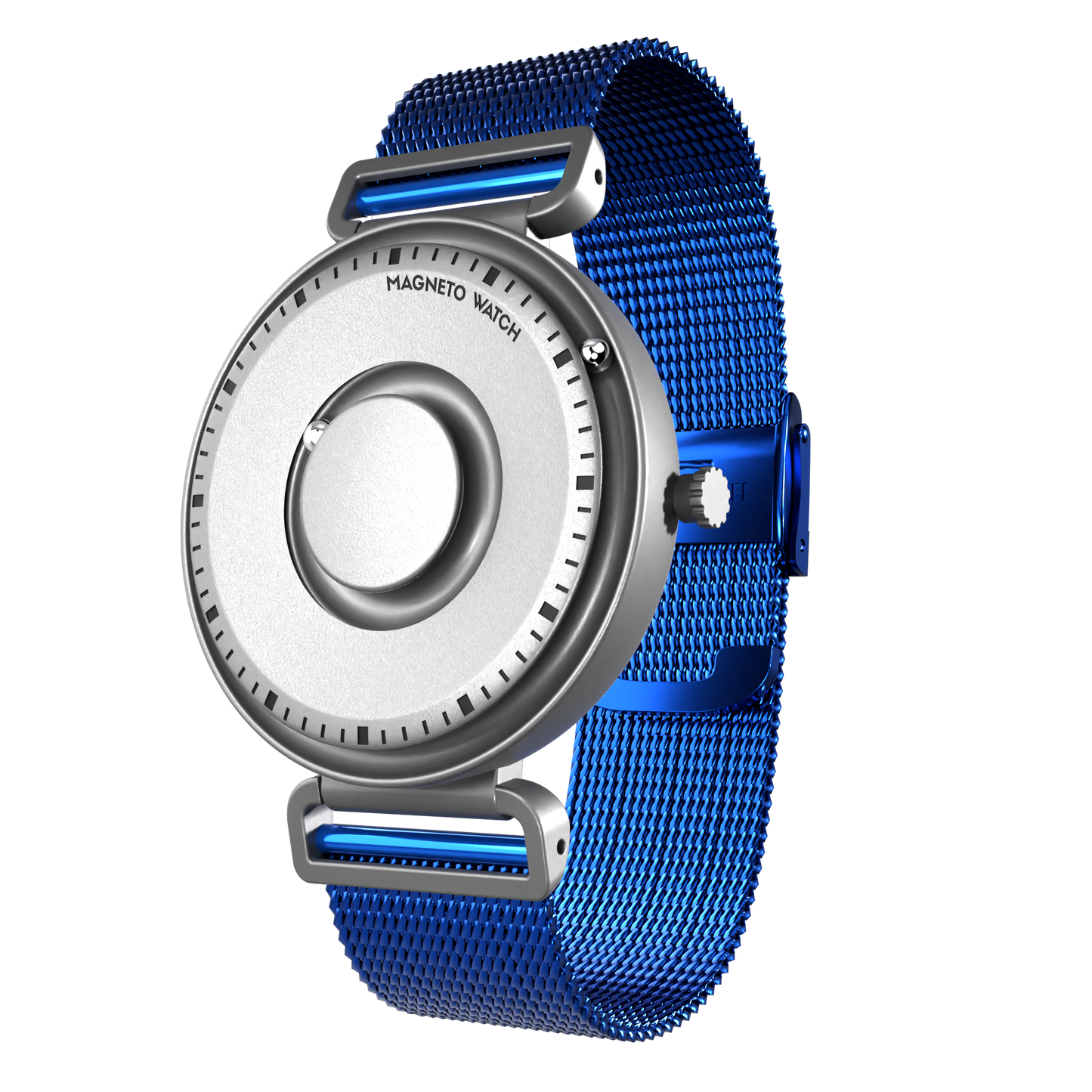 Fusion Silver bracelet en maille bleu