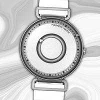 Fusion Silver bracelet silicone blanc