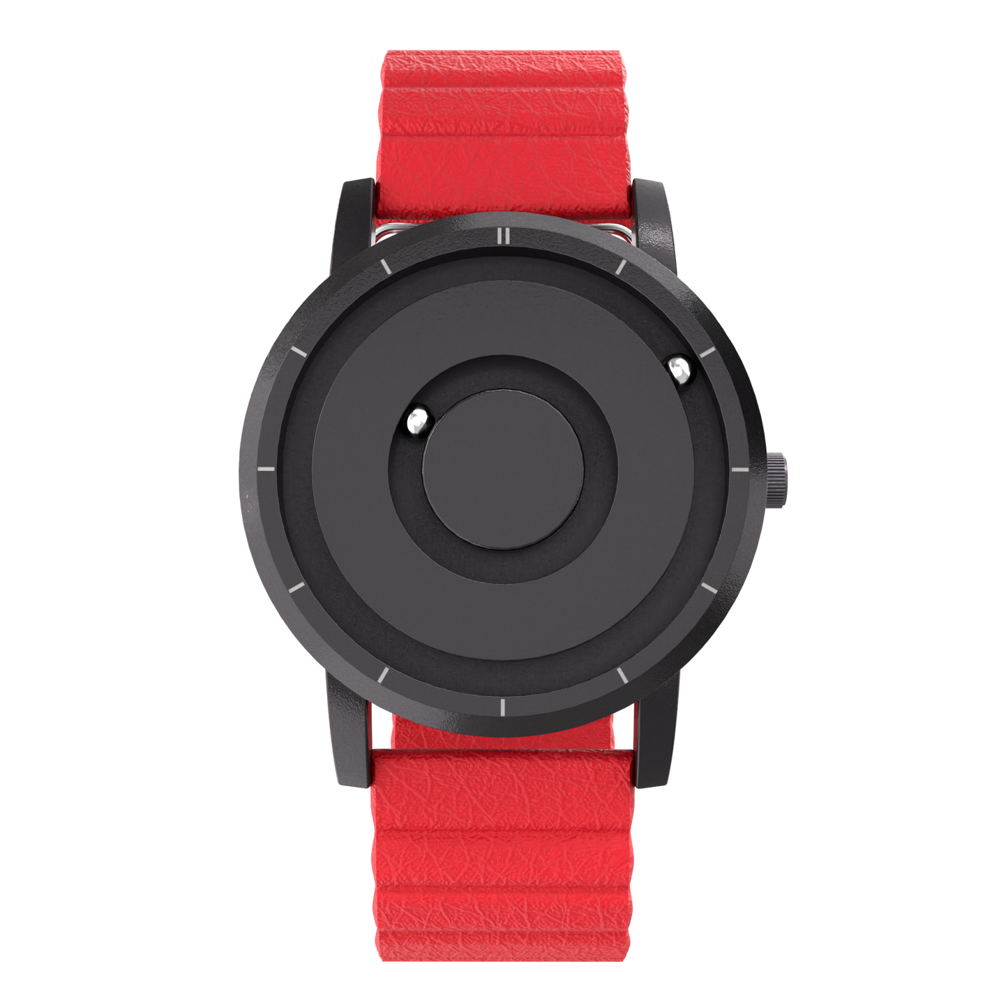 Jupiter Black synthetic leather magnetic red