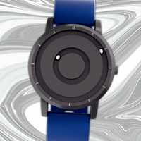 Jupiter Black bracelet silicone bleu