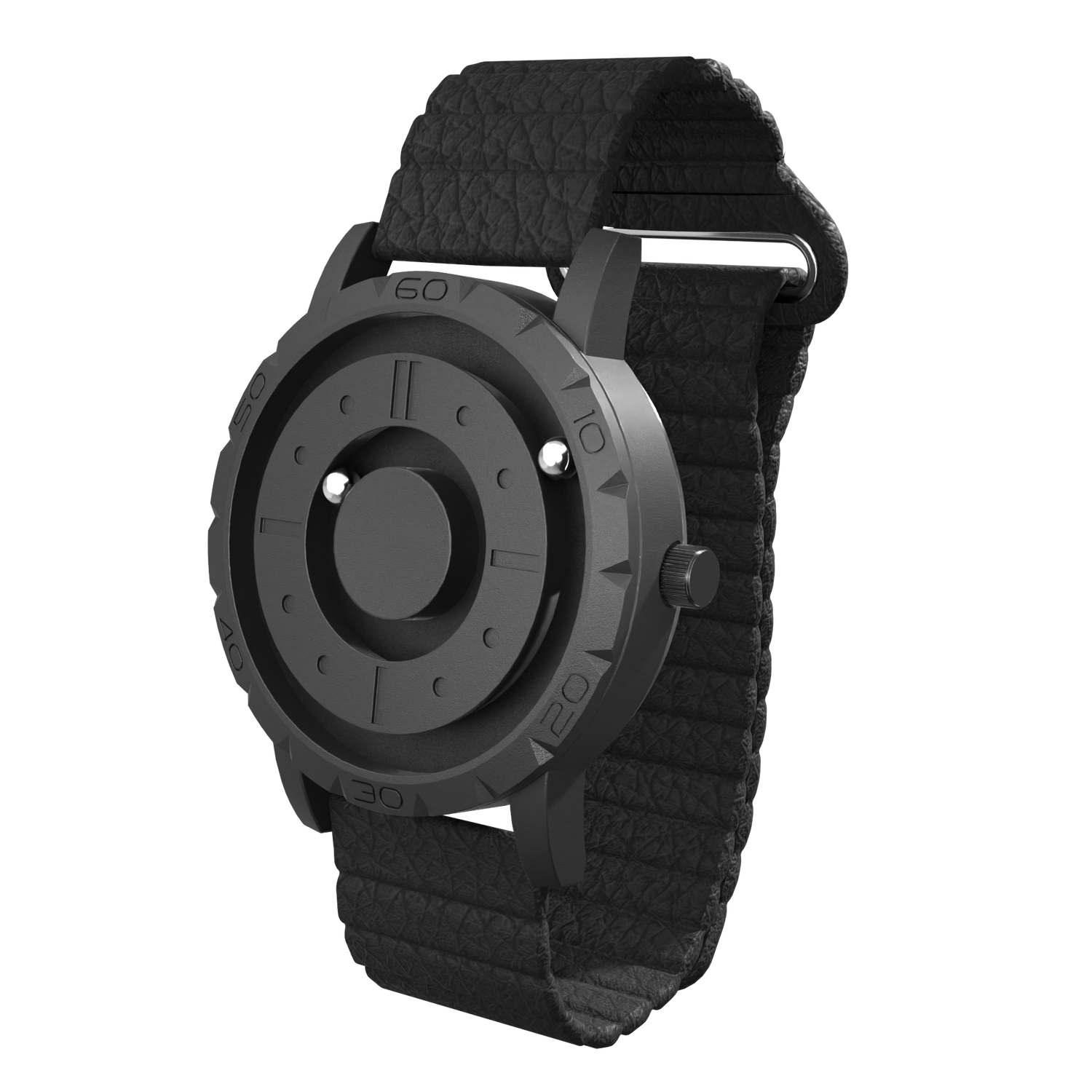 Komet Black synthetic leather magnetic black