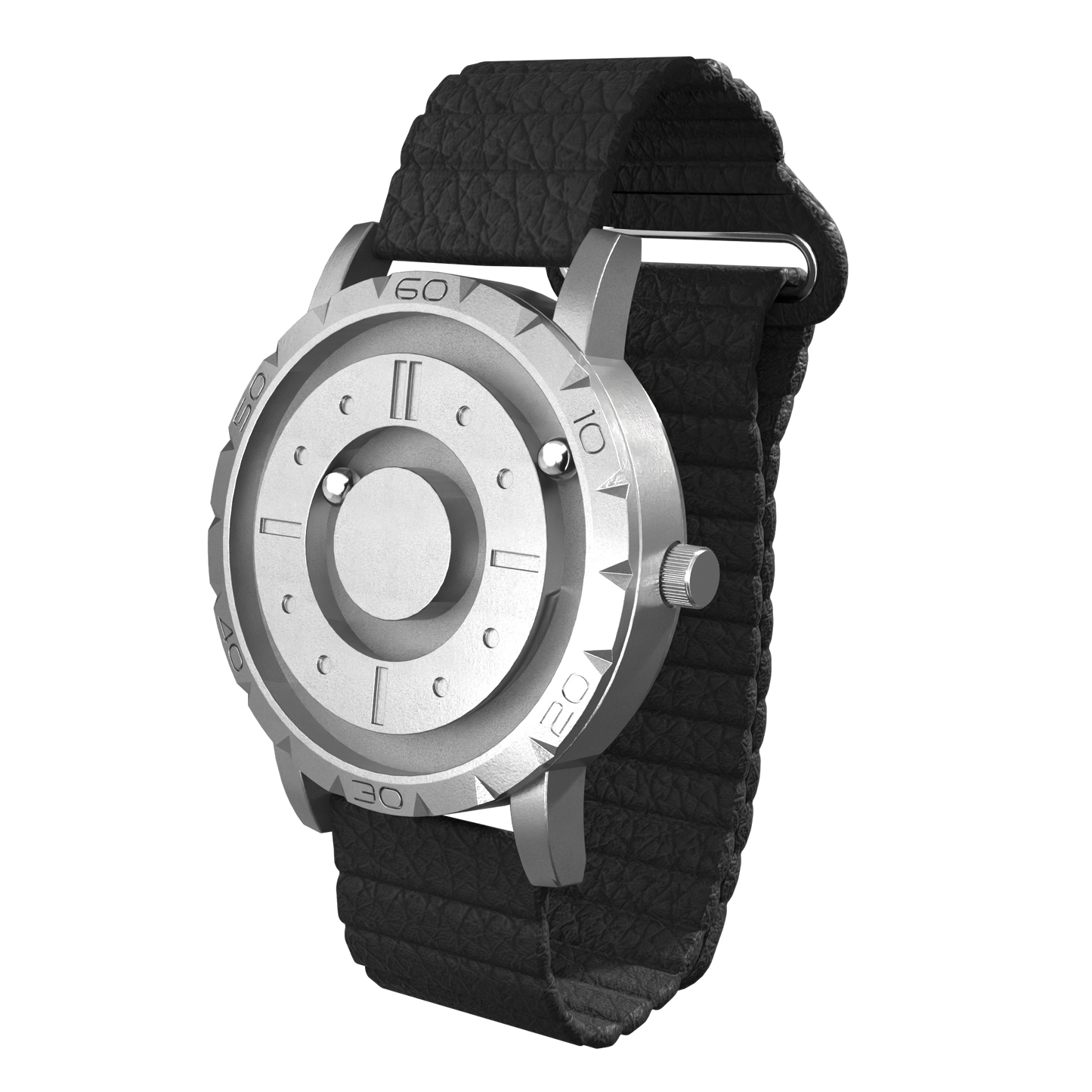 Komet Silver synthetic leather magnetic black