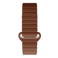 Bracelet magnétique en cuir brun