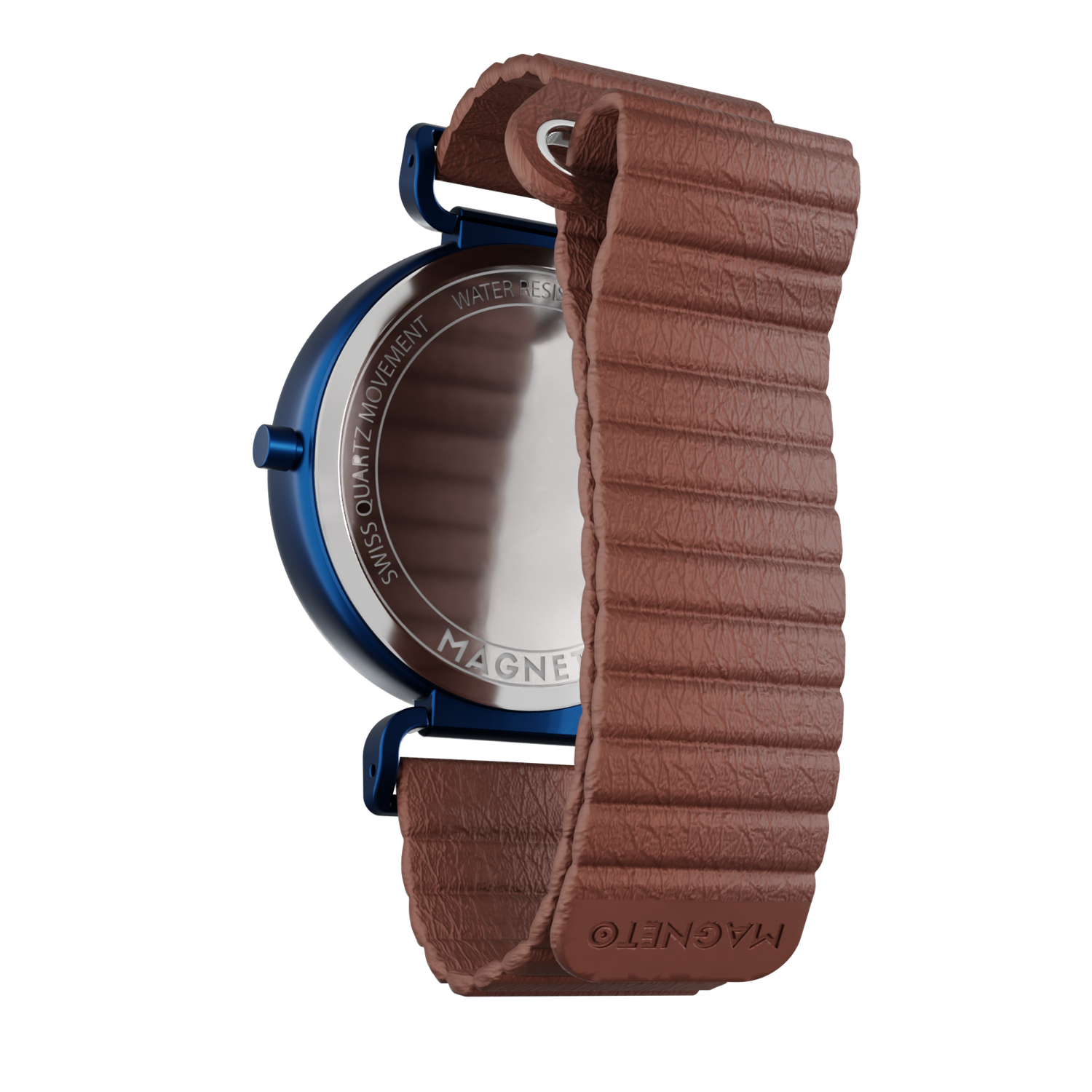 Primus Blue bracelet magnétique en cuir brun