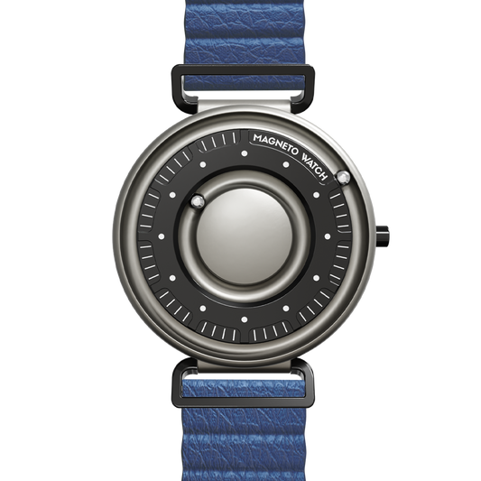 Primus Titan bracelet magnétique en cuir bleu