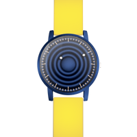 Wave Blue bracelet silicone jaune (avec verre)